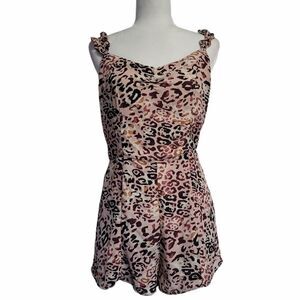 Wild honey animal print romper